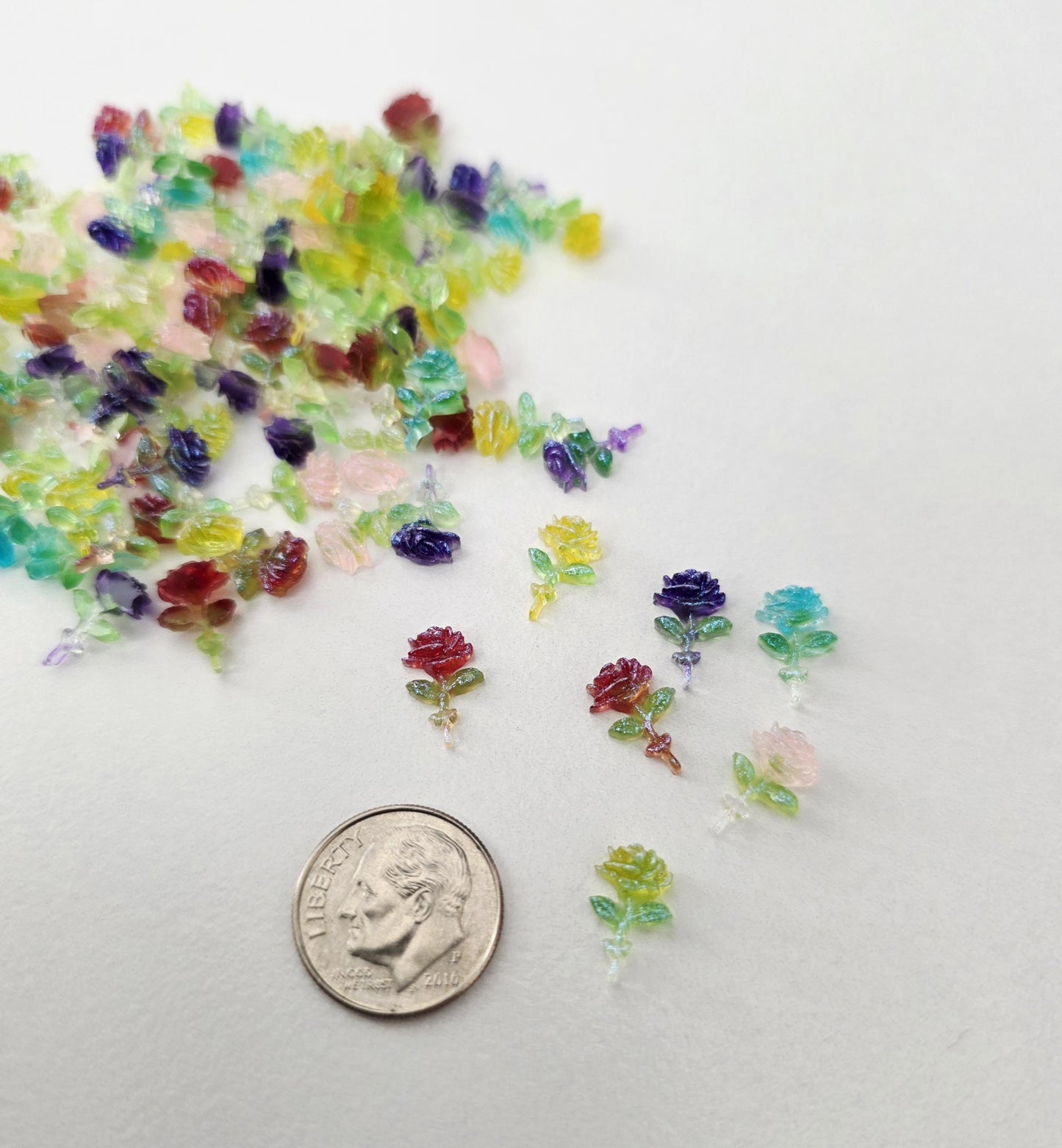 Miniature Dollhouse Assorted Roses Accessories 10pcs