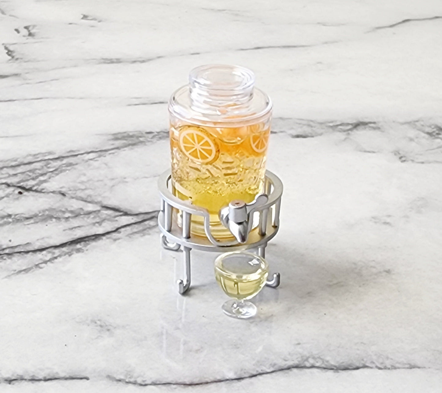 Miniature Dollhouse Juice Dispenser Set - Berry Lemonade Orangeade