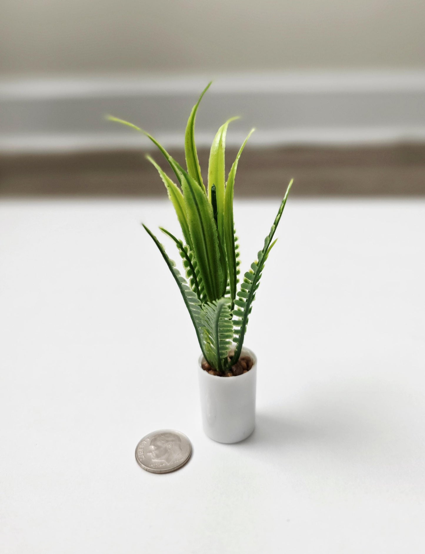 Miniature Dollhouse Greenery Plant Decor Flower 4" Tall