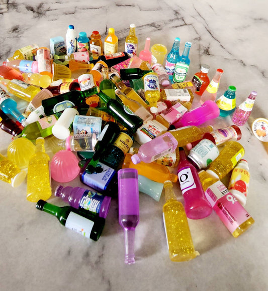 20pcs Miniature Dollhouse Drinks Jello Snacks Food and Accessories