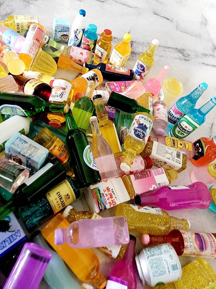 20pcs Miniature Dollhouse Drinks Jello Snacks Food and Accessories