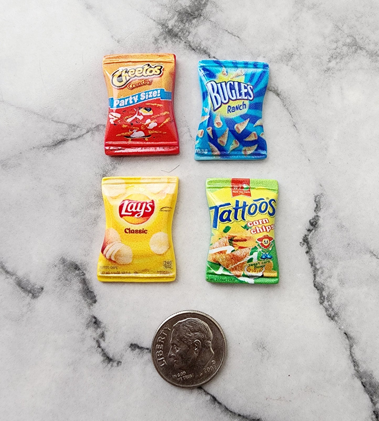 Miniature Dollhouse Snack Food Chips 4pcs