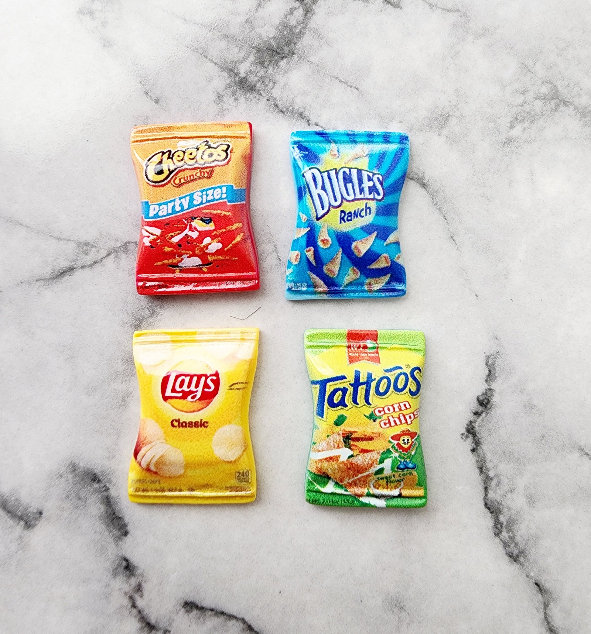 Miniature Dollhouse Snack Food Chips 4pcs